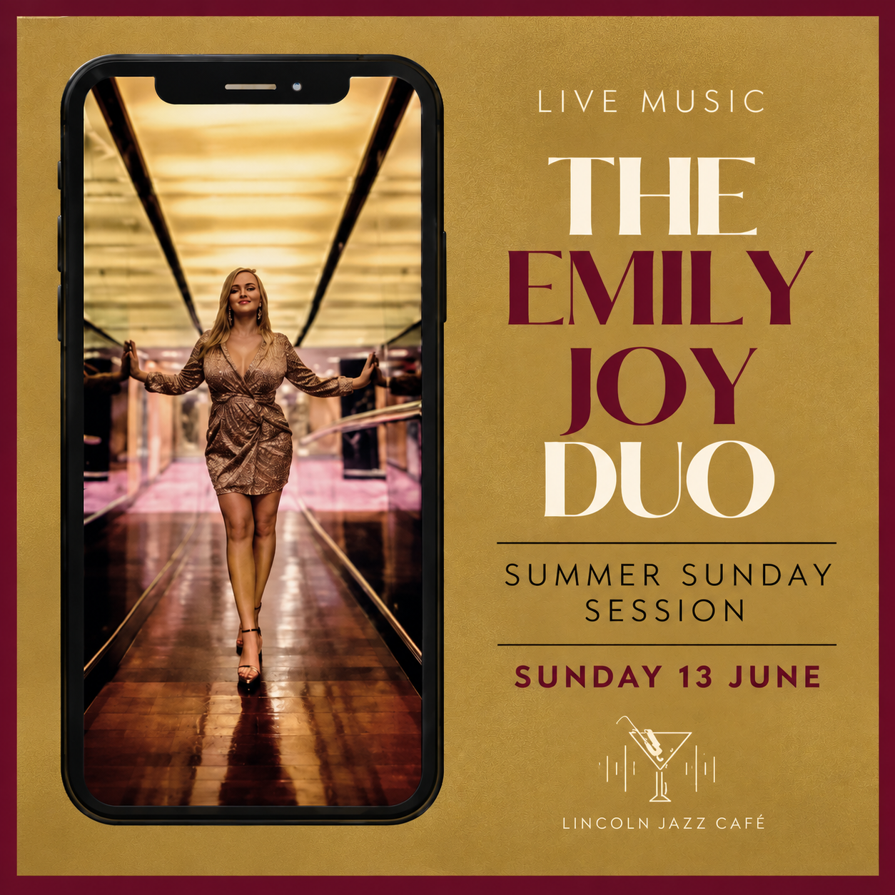 Emily Joy Jazz Duo jazz events Lincoln – Sunday 17 October 2027