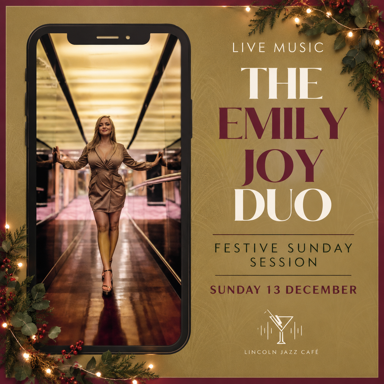 Emily Joy Jazz Duo Lincoln – Festive Sunday Session